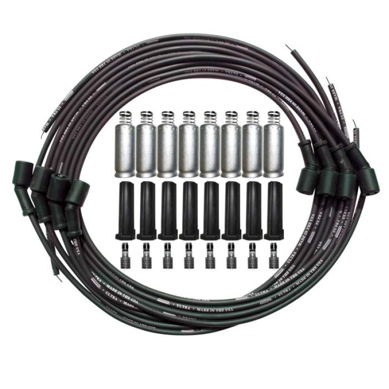 Moroso Universal GM LS Unsleeved Ultra Spark Plug Wire Set - Black Spark Plug Wire Sets Moroso