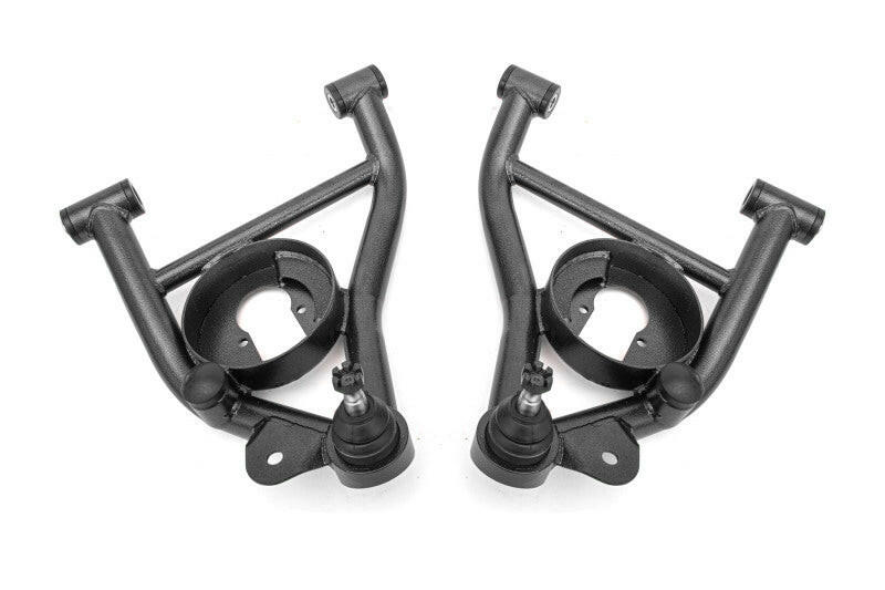 BMR 82-92 F-Body A-arms Lower DOM, Non-adj Delrin Bushings Spring Pocket - Black Hammertone Control Arms BMR Suspension
