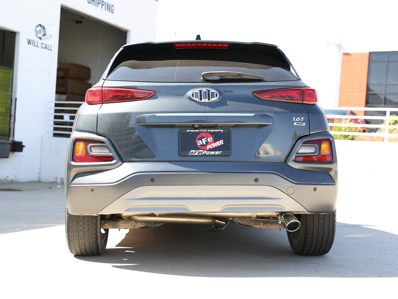 aFe Takeda 2.5in 304 SS Axle-Back Exhaust w/o Muffler w/Polish Tip 18-22 Hyundai Kona L4-1.6L(t) AWD Axle Back aFe