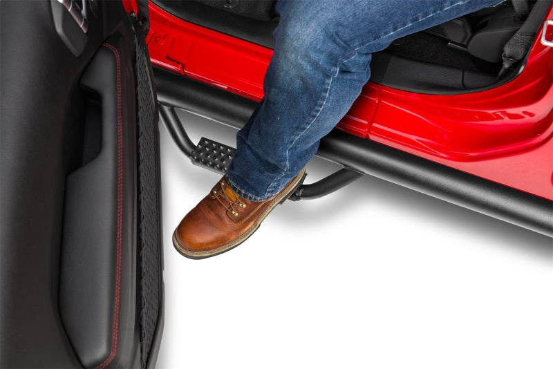 N-Fab Nerf Step 07-17 Jeep Wrangler JK 4 Door All - Tex. Black - W2W - 3in Side Steps N-Fab