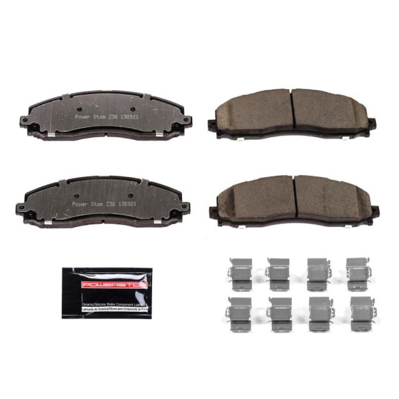 Power Stop 13-19 Ford F-250 Super Duty Rear Z36 Truck & Tow Brake Pads w/Hardware Brake Pads - Performance PowerStop