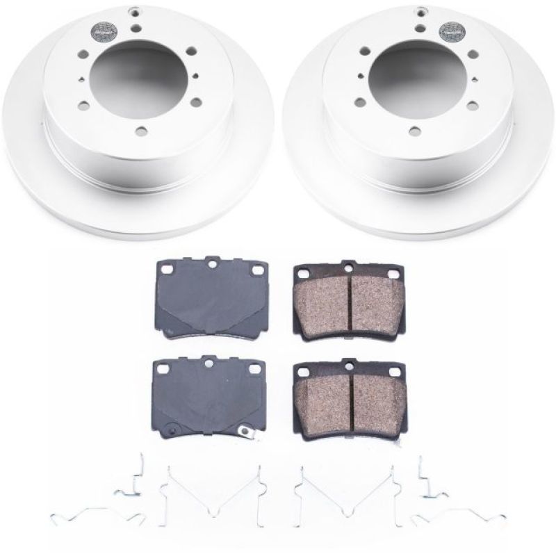 Power Stop 97-04 Mitsubishi Montero Sport Rear Z17 Evolution Geomet Coated Brake Kit Brake Kits - Performance Blank PowerStop