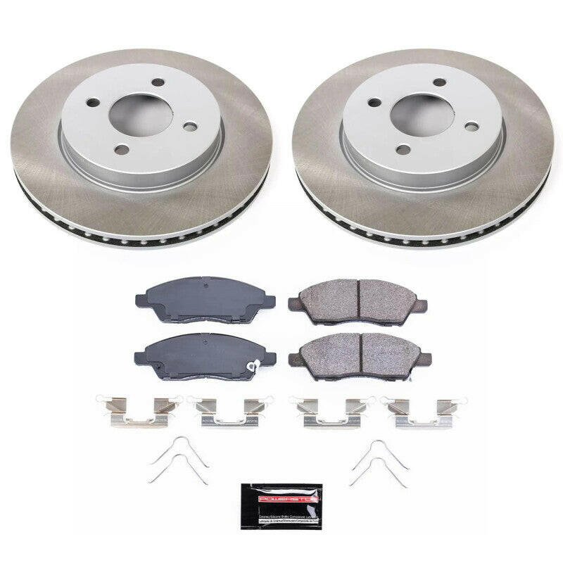 Power Stop 14-19 Nissan Versa Note Front Semi-Coated Rotor Kit Brake Kits - Performance Blank PowerStop