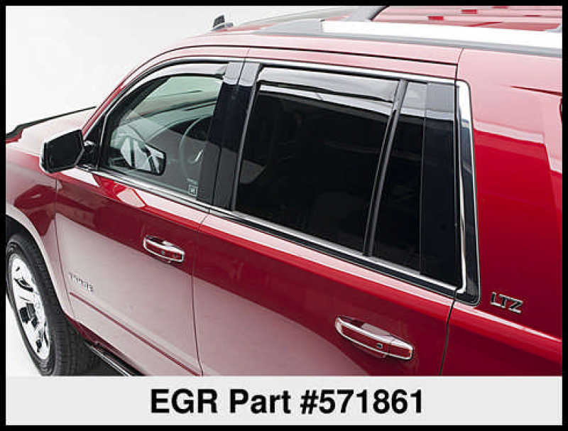 EGR 15+ Chevy Tahoe/GMC Yukon In-Channel Window Visors - Set of 4 (571861) Wind Deflectors EGR