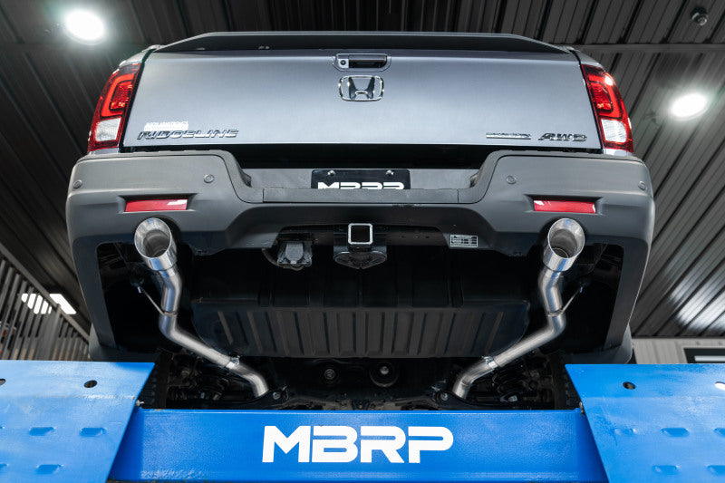 MBRP 21-22 Honda Ridgeline Aluminized Steel 2.5in Cat-Back - Dual Split Rear Exit Catback MBRP