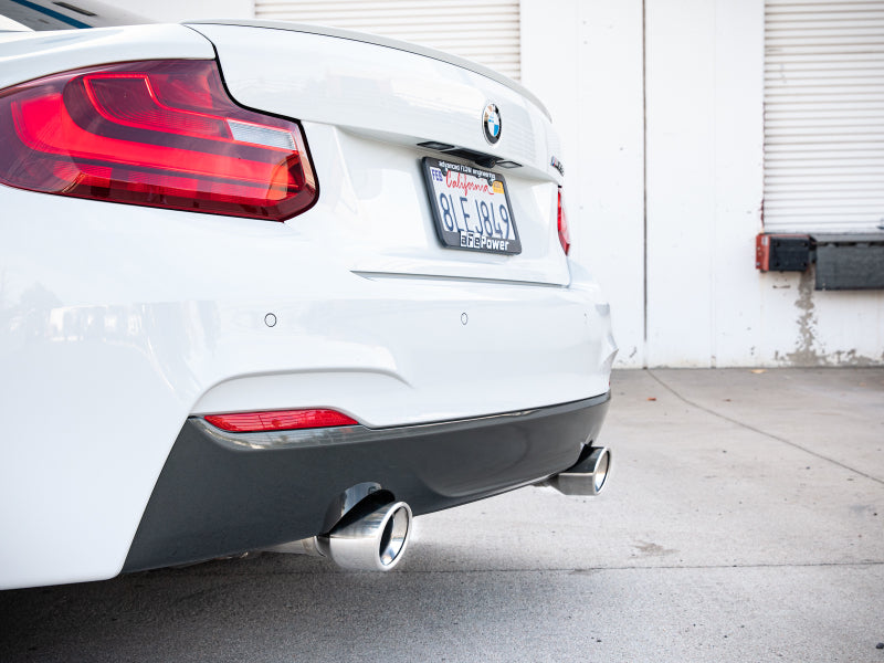aFe MACHForce XP 3in to 2.5in 304 SS Cat-Back Exhaust w/ Polished Tips 14-16 BMW M235i Tips aFe