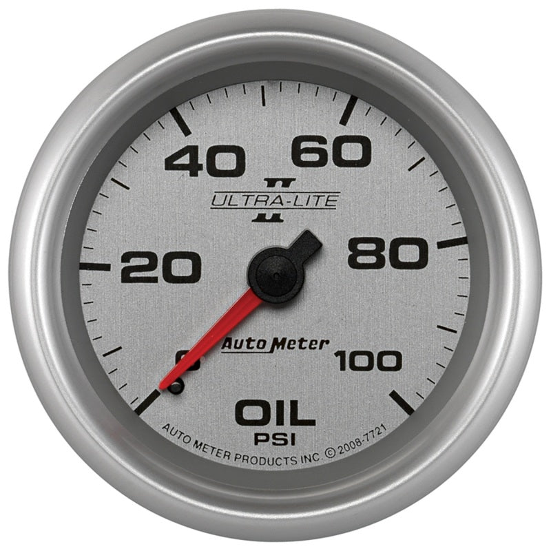 Autometer Ultra-Lite II 2 5/8in 100psi Mechanical Oil Temp Gauge Gauges AutoMeter