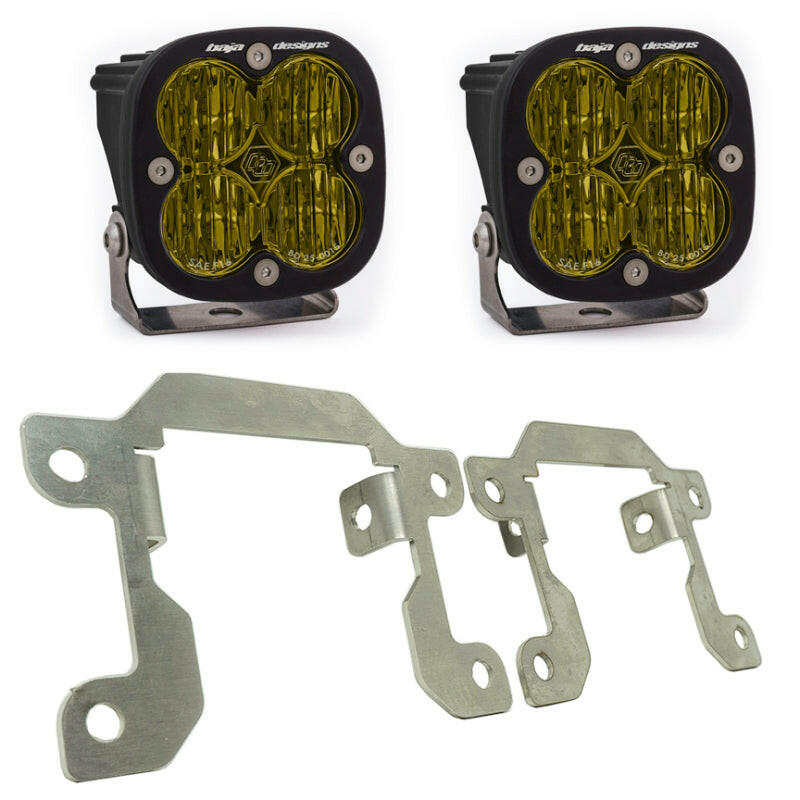 Baja Designs 2019+ Ranger Fog Light Squadron Amber Fog Pocket Kit Fog Lights Baja Designs