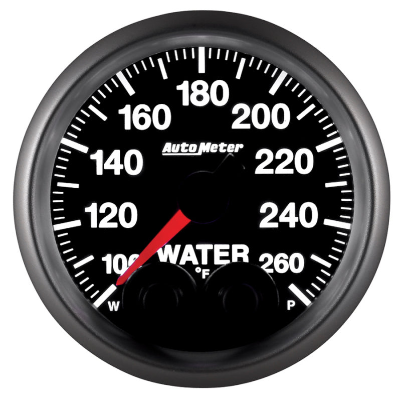 Autometer Elite Nascar 2-1/16in 100-260 Deg. F Water Temp. w/ Peak and Warn Gauge w/ Pro-Control Gauges AutoMeter