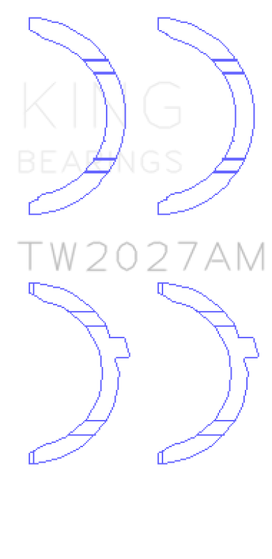 King Engine Bearings AUDI AAH, BUG, CCWA,CTBA Thrust Washer Set Bearings King Engine Bearings
