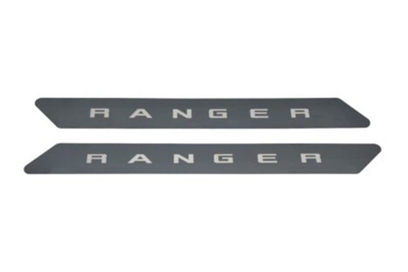Putco 19-20 Ford Ranger SuperCab - w/ RANGER Etching (2pcs) Black Platinum Door Sills Door Panels Putco