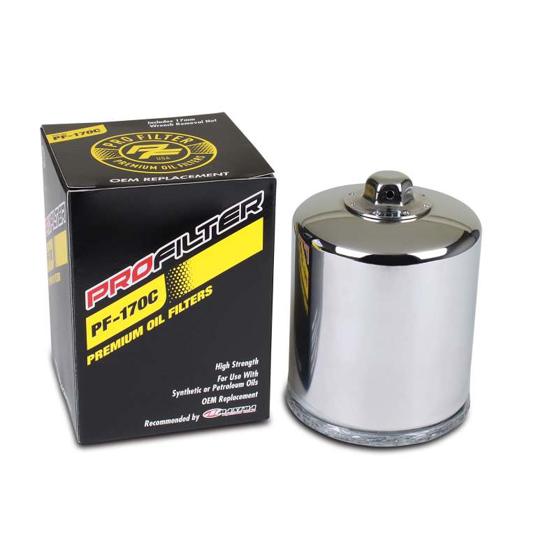 ProFilter Harley Spin-On Chrome Various Performance Oil Filter Oil Filters ProFilter