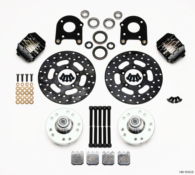 Wilwood Dynalite Single Front Drag Kit Drilled Rotor 71-80 Pinto/Mustang II Disc & Drum Big Brake Kits Wilwood