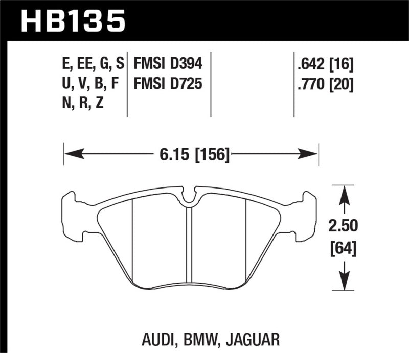 Hawk 1997 BMW E36 M3 Blue 9012 Race Front Brake Pads Brake Pads - Racing Hawk Performance