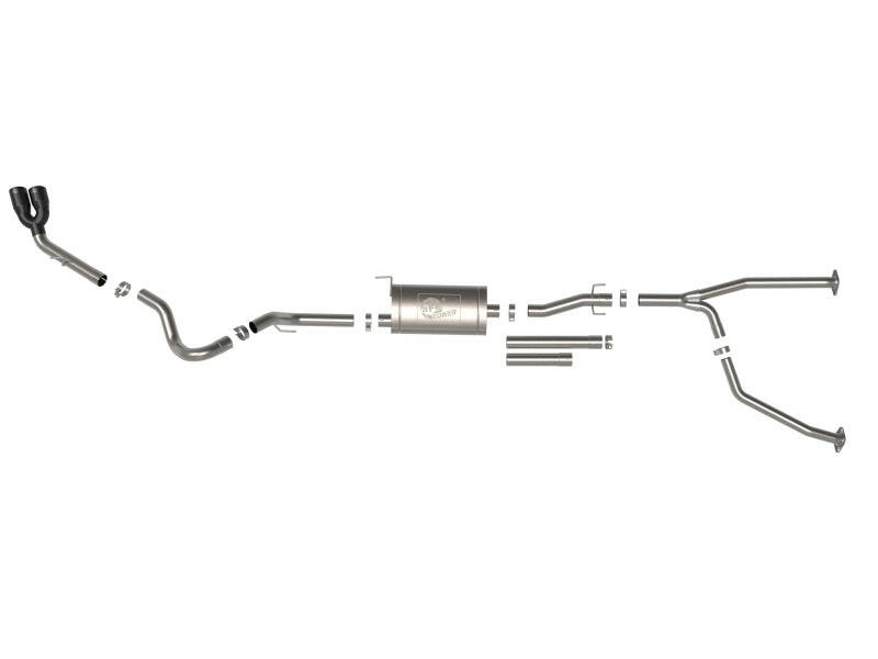 aFe 2022 Toyota Tundra V6-3.5L (tt) Vulcan Series 2.5in to 3in 304 SS Cat-Back Exhaust w/ Black Tip Catback aFe