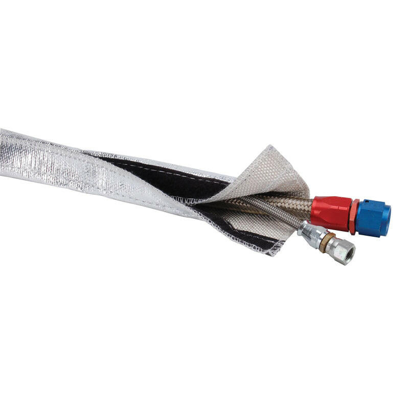 DEI Heat Shroud 3/4in I.D. x 3ft - Aluminized Sleeving - Hook and Loop Edge Thermal Wrap DEI