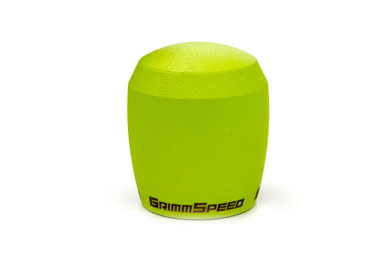 GrimmSpeed Stubby Shift Knob Stainless Steel - Subaru 5 and 6 Speed Manual Transmission - Neon Green Shift Knobs GrimmSpeed