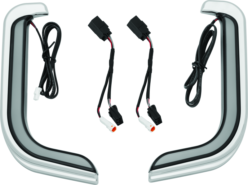 Kuryakyn Tracer LED Fairing Lower Accents Chrome Light Bars & Cubes Kuryakyn