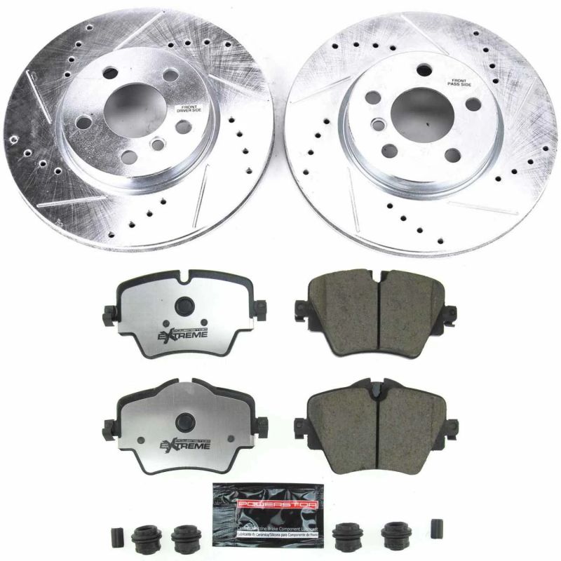 Power Stop 2019 Mini Cooper Clubman Front Z26 Street Warrior Brake Kit Brake Kits - Performance D&S PowerStop
