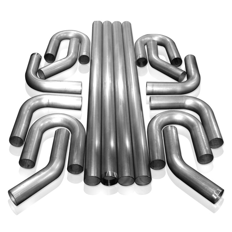 Stainless Works 3 1/2in Rod Builder Exhaust (Butt Weld Kit) Steel Tubing Stainless Works