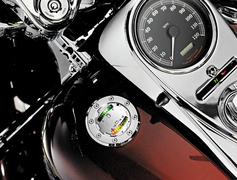 Kuryakyn Informer LED Fuel & Battery Gauge Chrome Gauges Kuryakyn