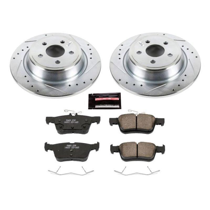 Power Stop 15-19 Ford Edge Rear Z23 Evolution Sport Brake Kit Brake Kits - Performance D&S PowerStop