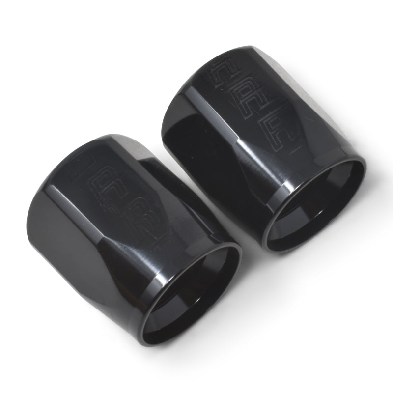 Russell Performance 2-Piece -10 AN Full Flow Swivel Hose End Sockets (Qty 2) - Polished and Black Fittings Russell