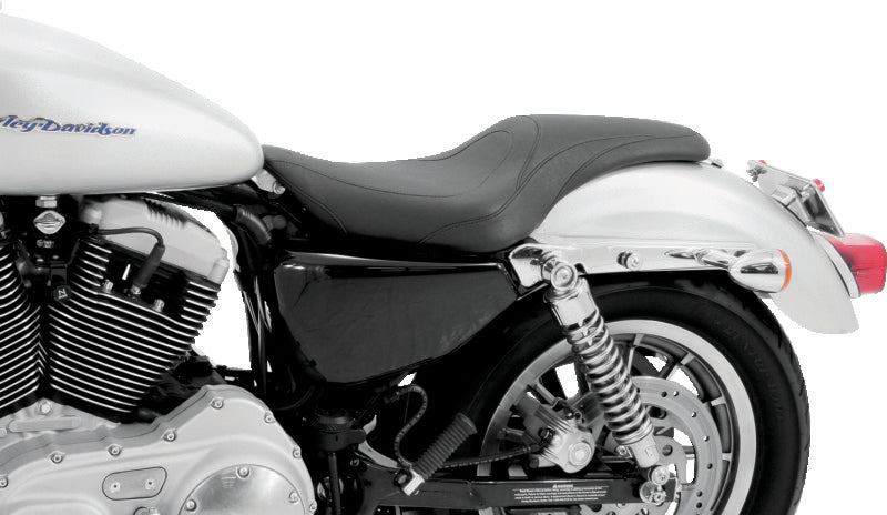 Mustang 04-21 Harley Sportster Tripper Fastback 1PC Seat - Black One-Piece Motorcycle Seats Mustang Motorcycle