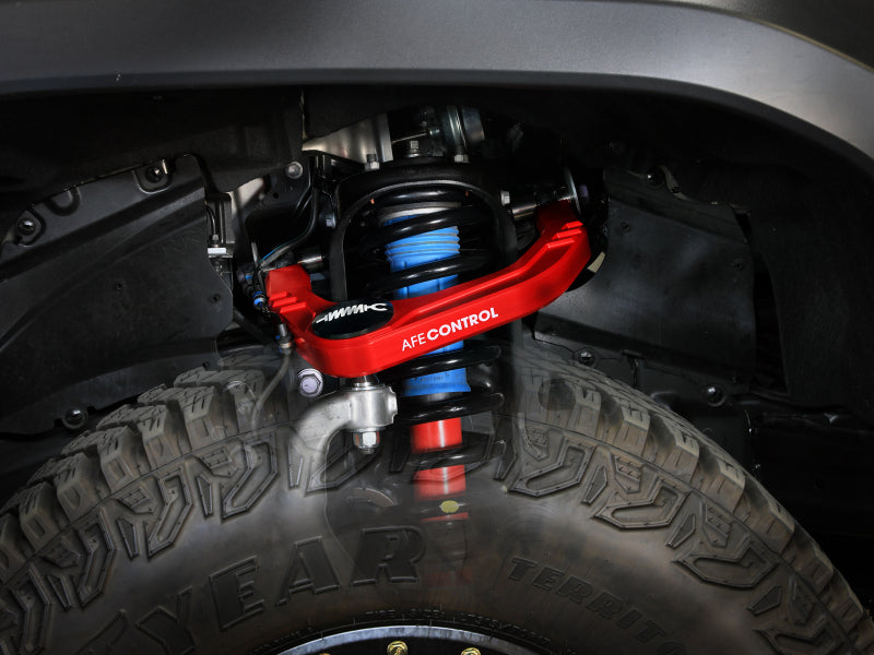 aFe Control 24-26 Toyota Tacoma Upper Control Arms - Set (Red) Suspension Arms & Components aFe