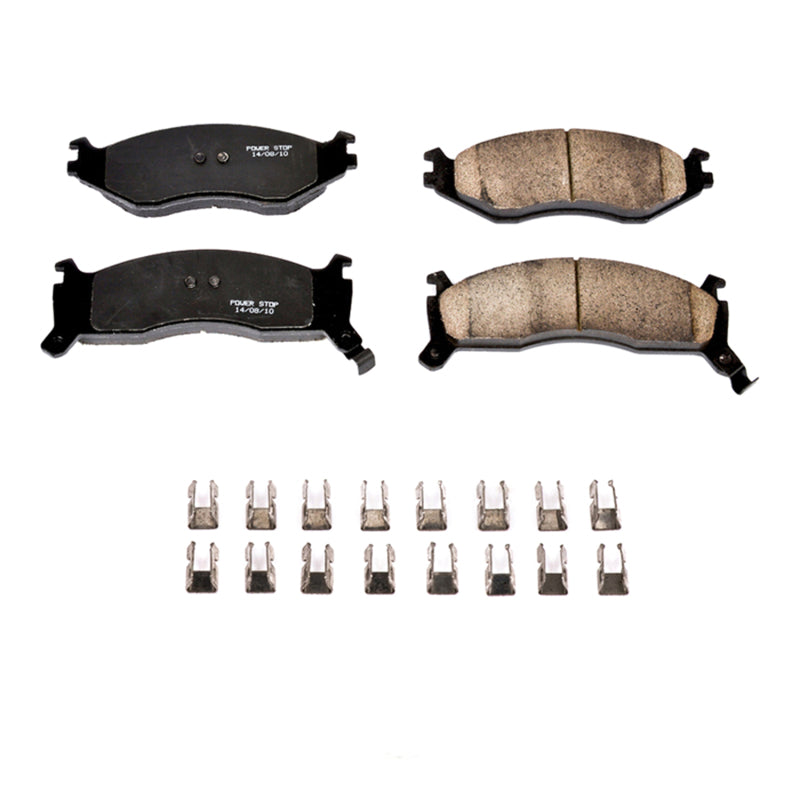 Power Stop 92-93 Chrysler Daytona Front Z17 Evolution Ceramic Brake Pads w/Hardware Brake Pads - OE PowerStop