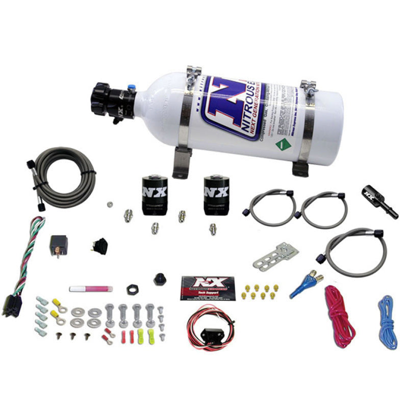 Nitrous Express 11-15 Ford Mustang GT 5.0L Coyote Single Nozzle Nitrous Kit (35-150HP) w/5lb Bottle Nitrous Systems Nitrous Express