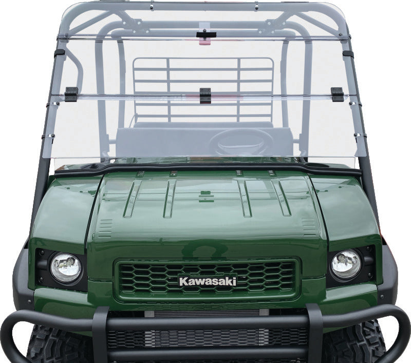 QuadBoss 16-22 Kawasaki KRF800 Teryx Windbreak Folding Windshield Windshields QuadBoss