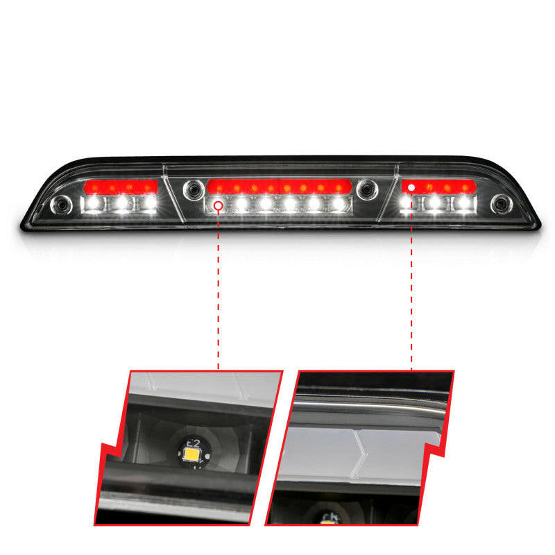 ANZO 15-20 Ford F-250 - F-550 LED Third Brake Light - Black Housing/Clear Lens Lights Corner ANZO