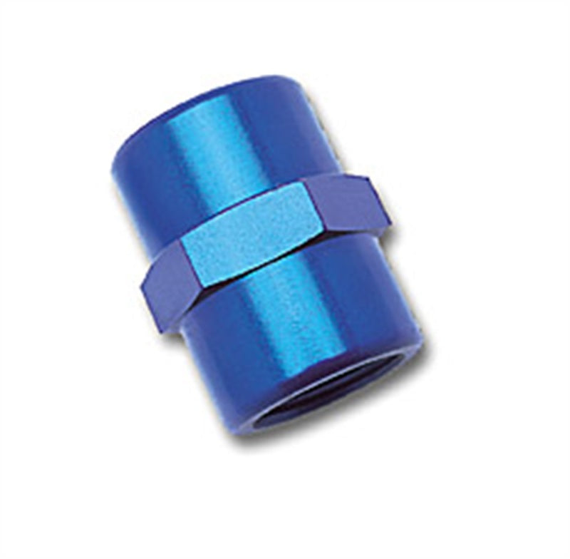 Russell Performance 3/8in Female Pipe Coupler (Blue) Fittings Russell