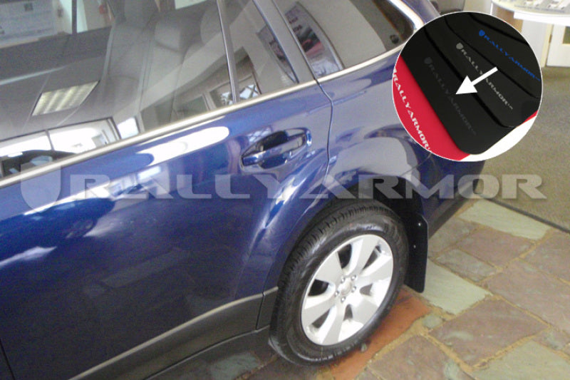 Rally Armor 10-14 Subaru Outback Black UR Mud Flap w/ Grey Logo Mud Flaps Rally Armor
