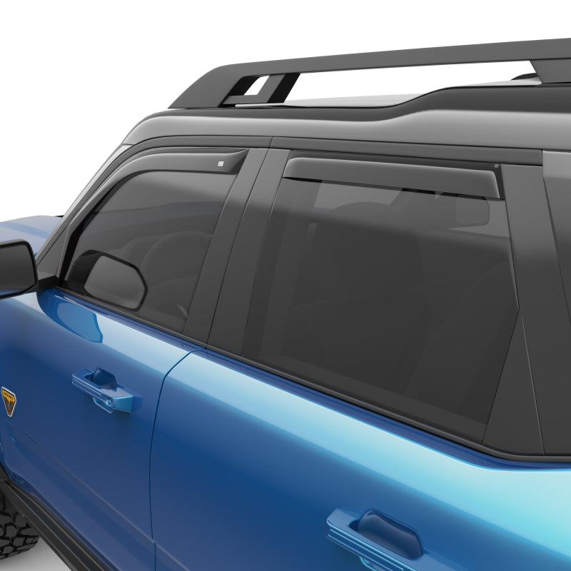 EGR 21-22 Ford Bronco Sport 4 Door In-Channel Window Visors - Dark Smoked (573561) Wind Deflectors EGR