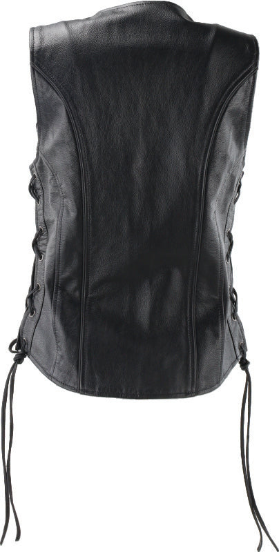 Kuryakyn Leather By River Road Sapphire Leather Vest Black Womens - Small Vests Kuryakyn