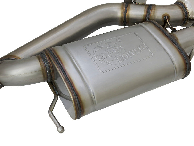 aFe MACHForce XP 3in 304 SS Cat-Back Dual Mode Exhaust w/ Polished Tips 16-17 Cadillac ATS-V V6-3.6L Catback aFe