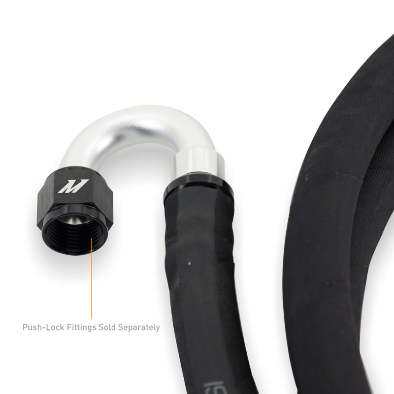 Mishimoto Push Lock Hose, Black, -8AN, 240in Length Hoses Mishimoto