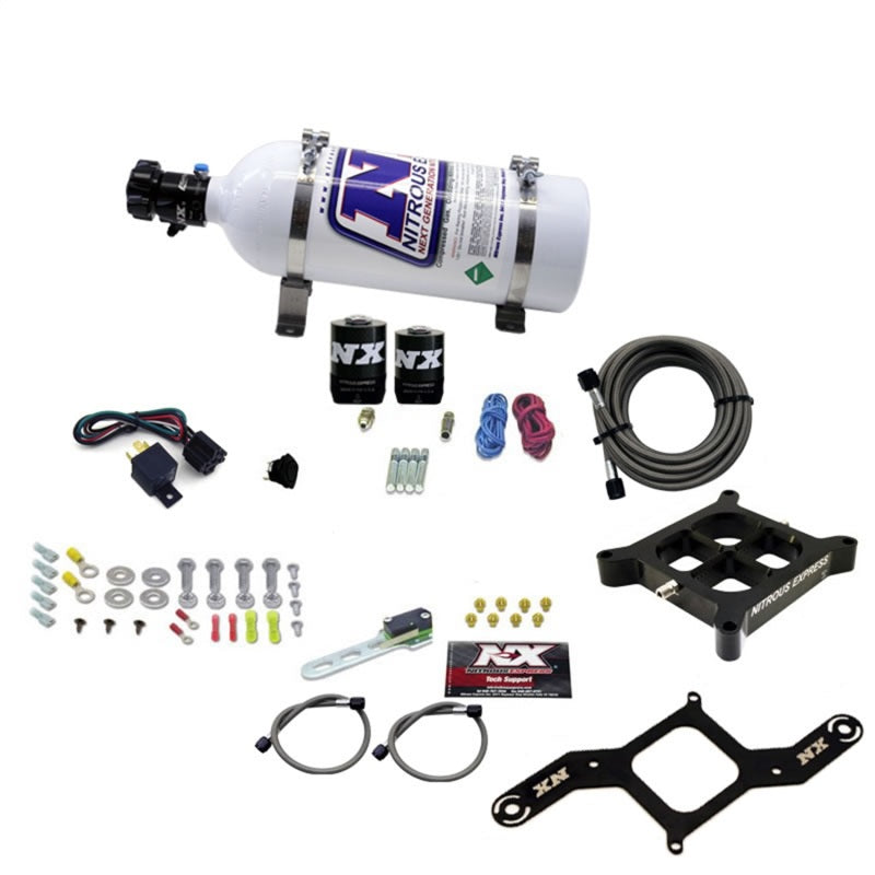 Nitrous Express 4150 Single Entry Crossbar Plate RNC Nitrous Kit (250-750HP) w/5lb Bottle Nitrous Systems Nitrous Express