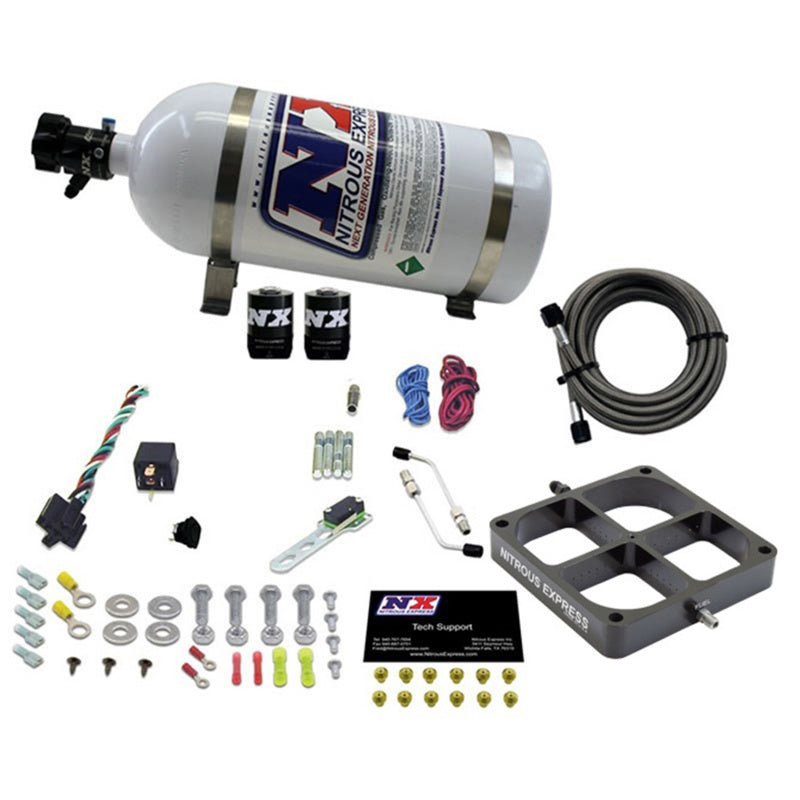Nitrous Express Single Entry Crossbar 8500 Based Throttle Body Nitrous Kit w/10lb Bottle Nitrous Systems Nitrous Express