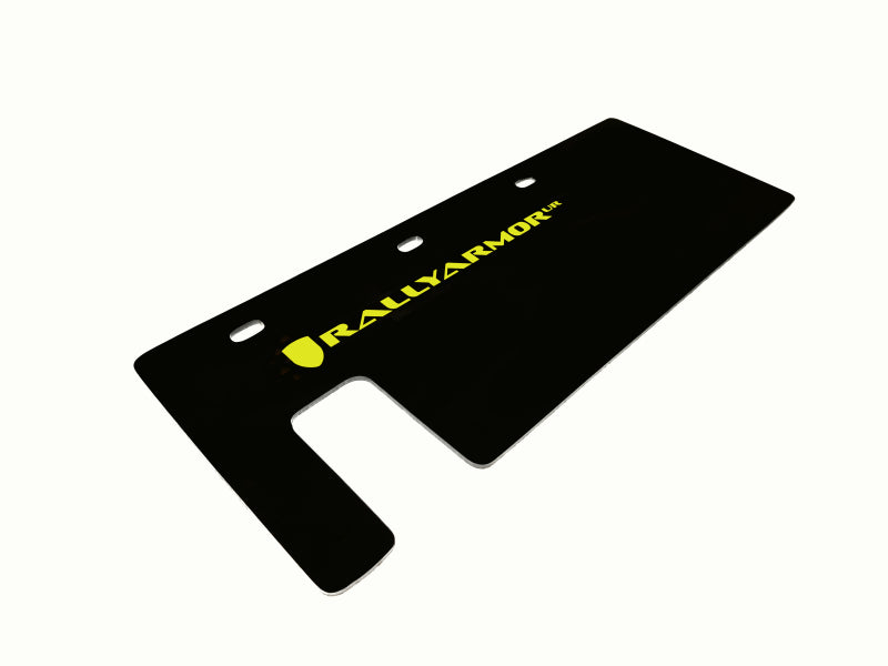 Rally Armor 15-24 Polaris Slingshot Rear Swingarm Black UR Mud Flap w/Green Logo (MOQ 200 PCS) Mud Flaps Rally Armor