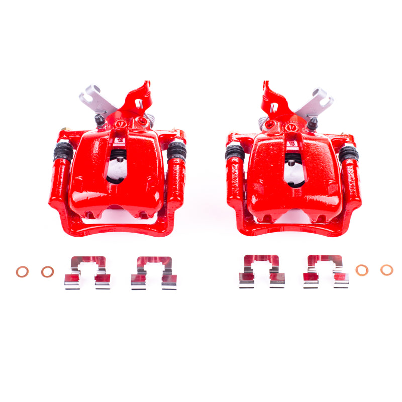 Power Stop 12-16 Buick LaCrosse Rear Red Calipers w/Brackets - Pair Brake Calipers - Perf PowerStop