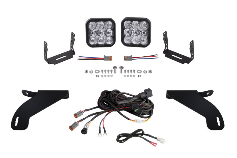 Diode Dynamics 21-22 Ford F-150 SS5 Bumper LED Pod Light Kit - Pro White Combo Light Accessories and Wiring Diode Dynamics