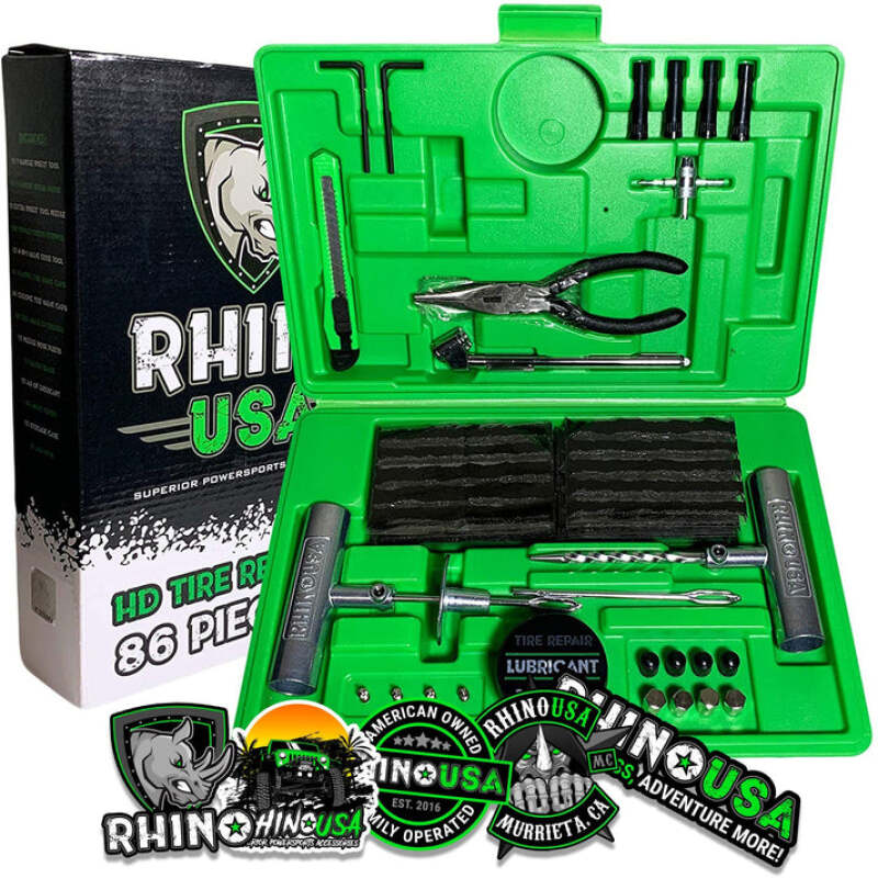 Rhino USA Tire Repair Plug Kit, 86 Pieces Tire Pressure Sensors Rhino USA