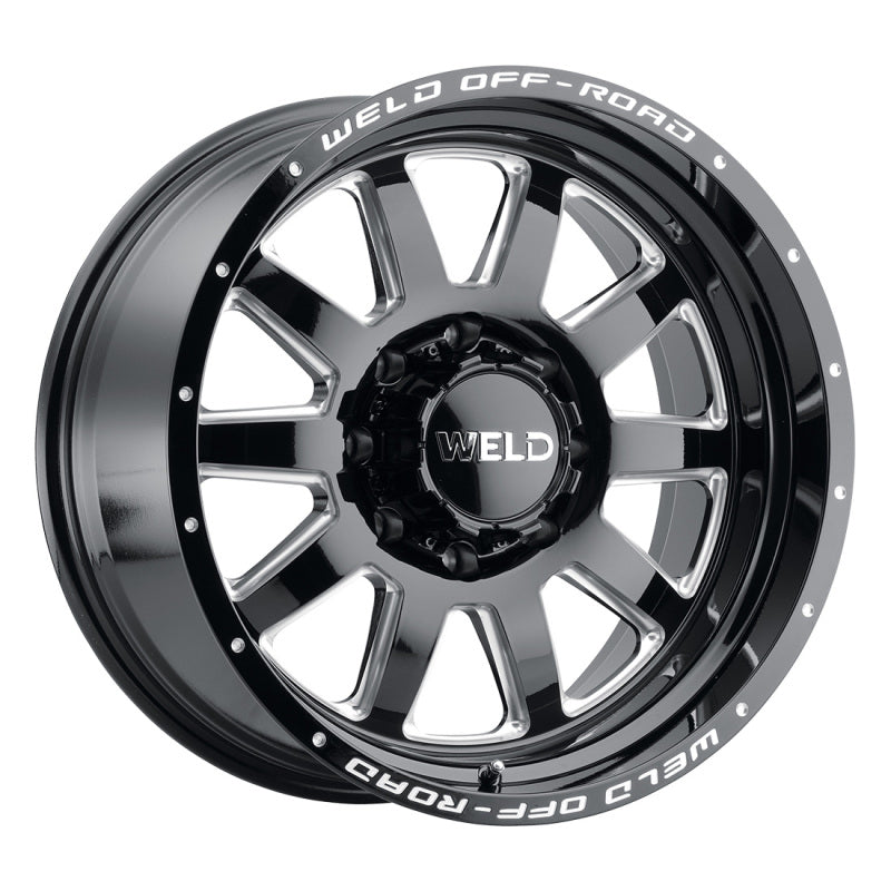 Weld Off-Road W102 20X10 Stealth 8X165.1 ET-18 BS4.75 Gloss Black MIL 125.1 Wheels - Forged Weld