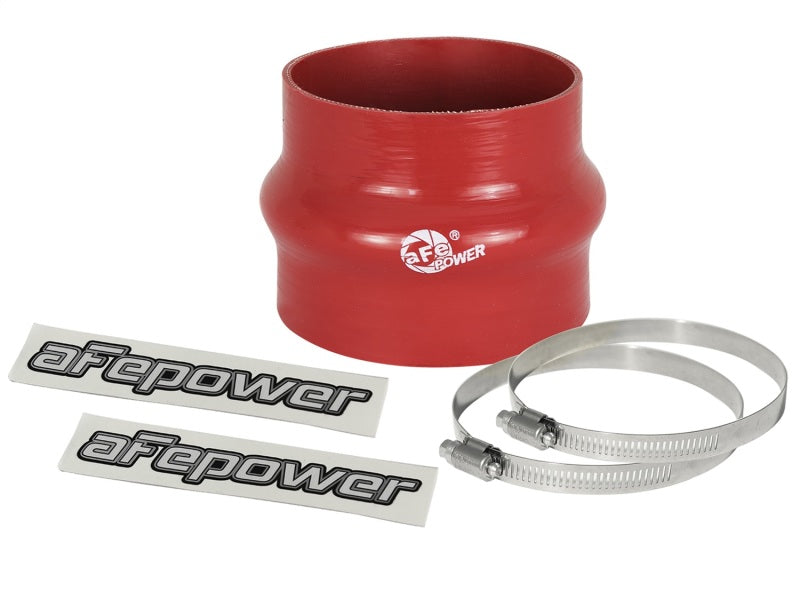 aFe Magnum FORCE CAI Univ. Silicone Coupling Kit (3.75in. ID to 3.5in. ID) Straight Reducer - Red Air Intake Components aFe