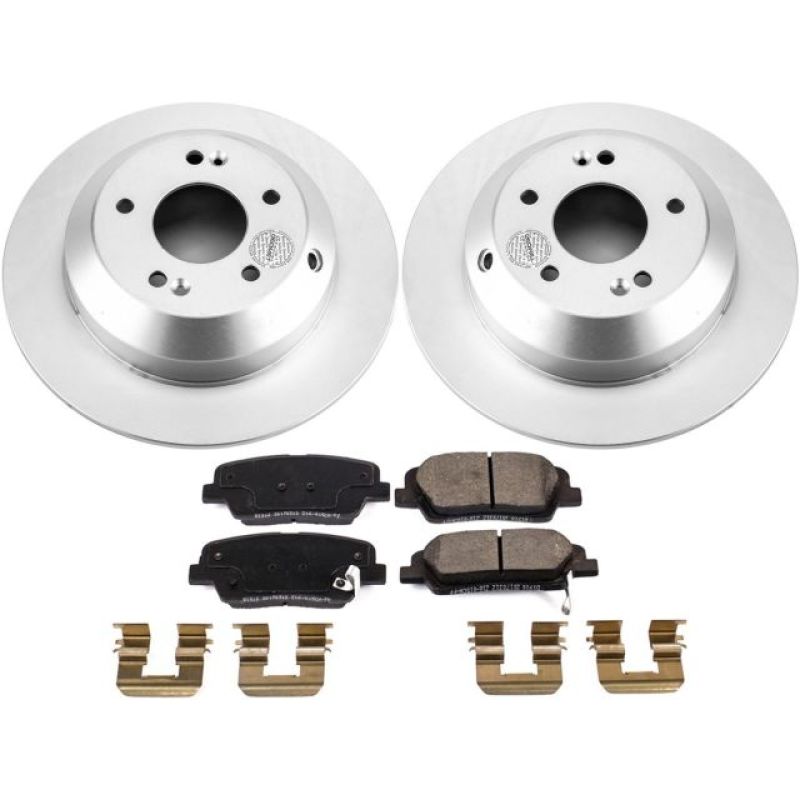 Power Stop 2019 Hyundai Santa Fe XL Rear Z17 Evolution Geomet Coated Brake Kit Brake Kits - Performance Blank PowerStop