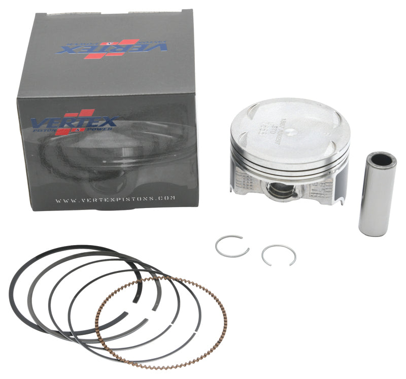 Vertex Piston 04-09 Kawasaki KFX 700 V-Force 700cc Cast Replica Piston Kit Piston Sets - Powersports Vertex Pistons