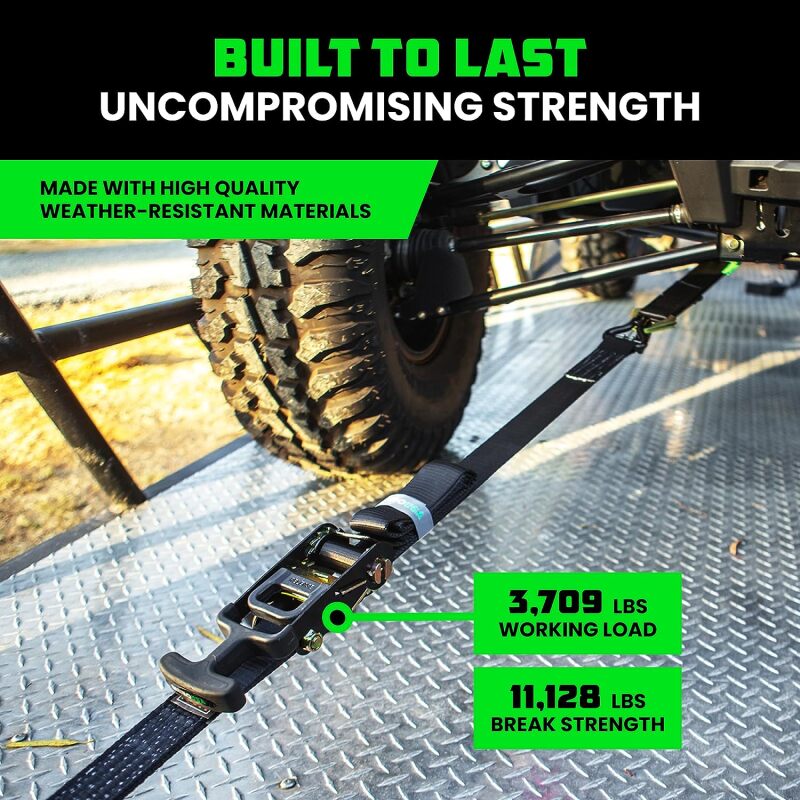 Rhino USA Heavy Duty Vehicle Tie Down Kit - Black Cargo Tie-Downs Rhino USA